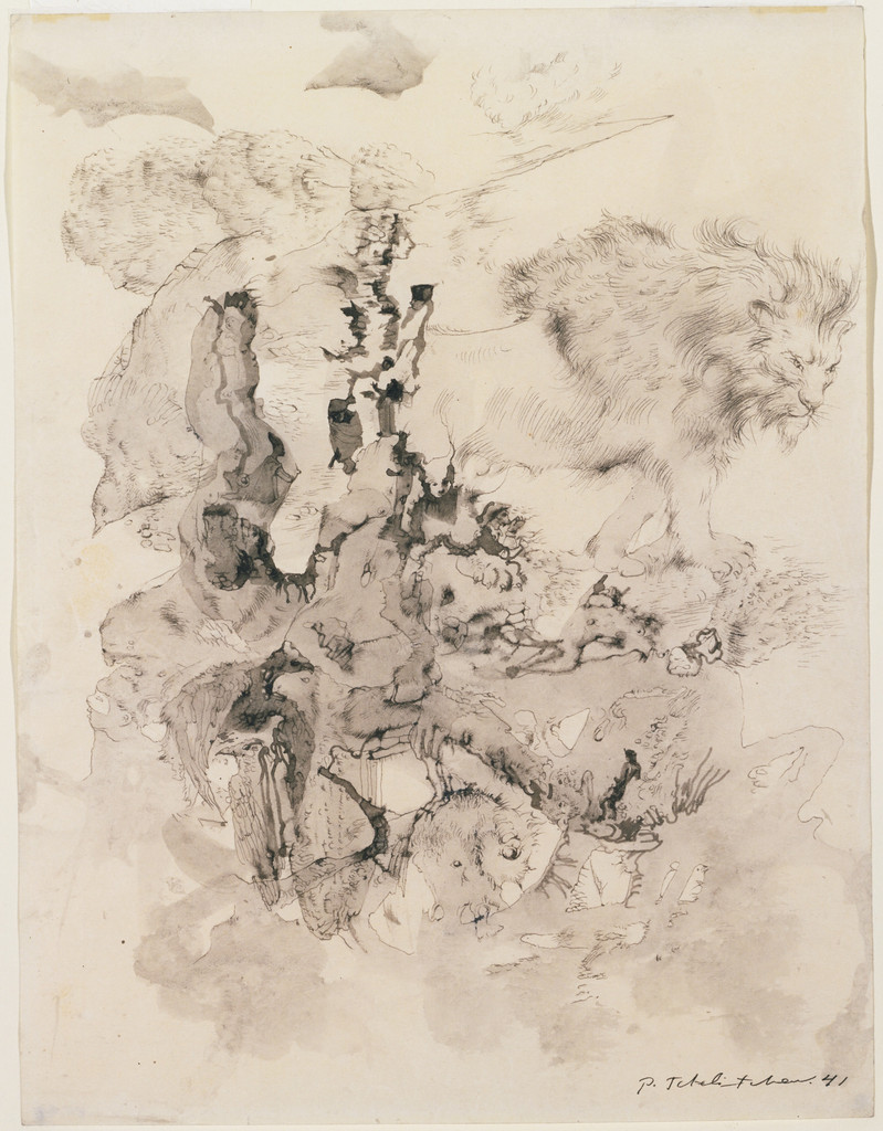 Metamorphic Landscape with Lion