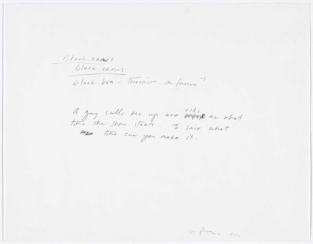 Untitled ("Black crows...")