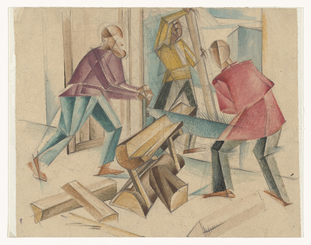 Three Figures of Woodcutters