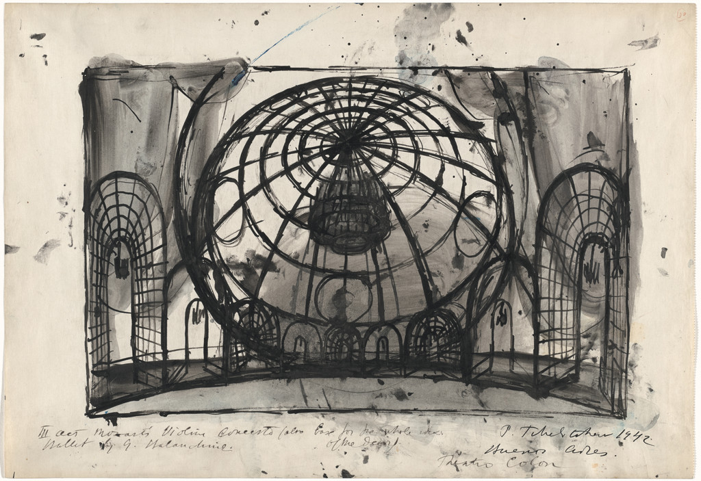Set design for Act III of the ballet Mozart's Violin Concerto (Concierto de Mozart)