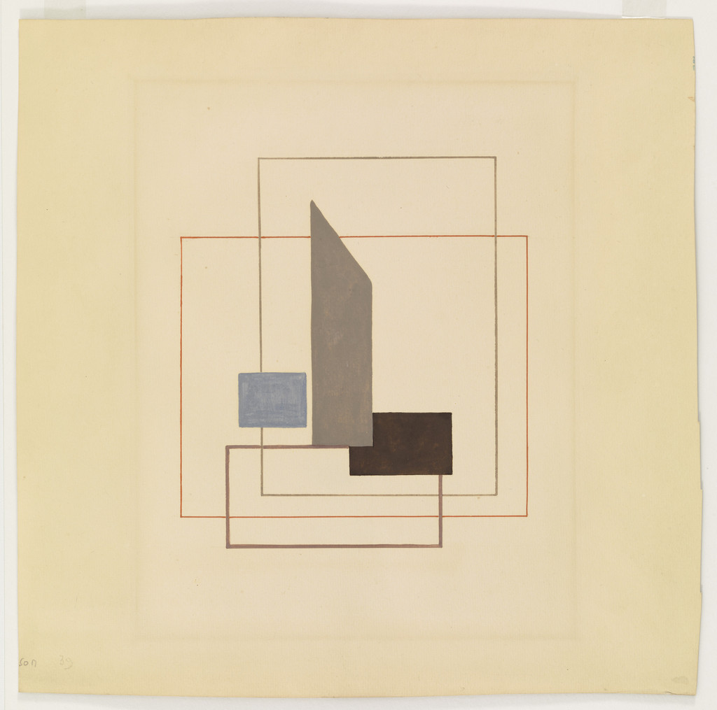 Composition I: Gray, Blue and Brown