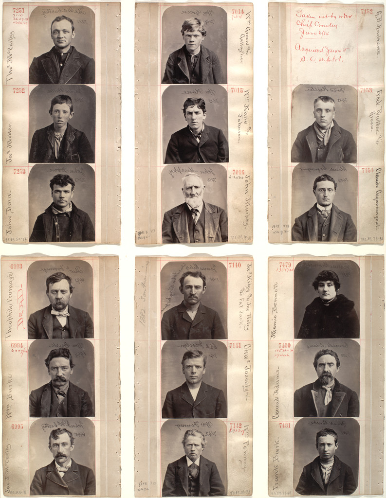 Untitled (Page from an album of mugshots)