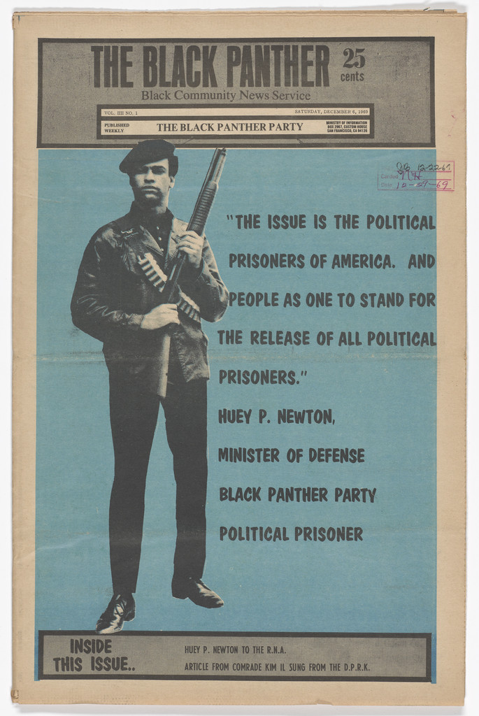 The Black Panther Newspaper, vol. 4, no.1 (The issue is the political prisoners of America)