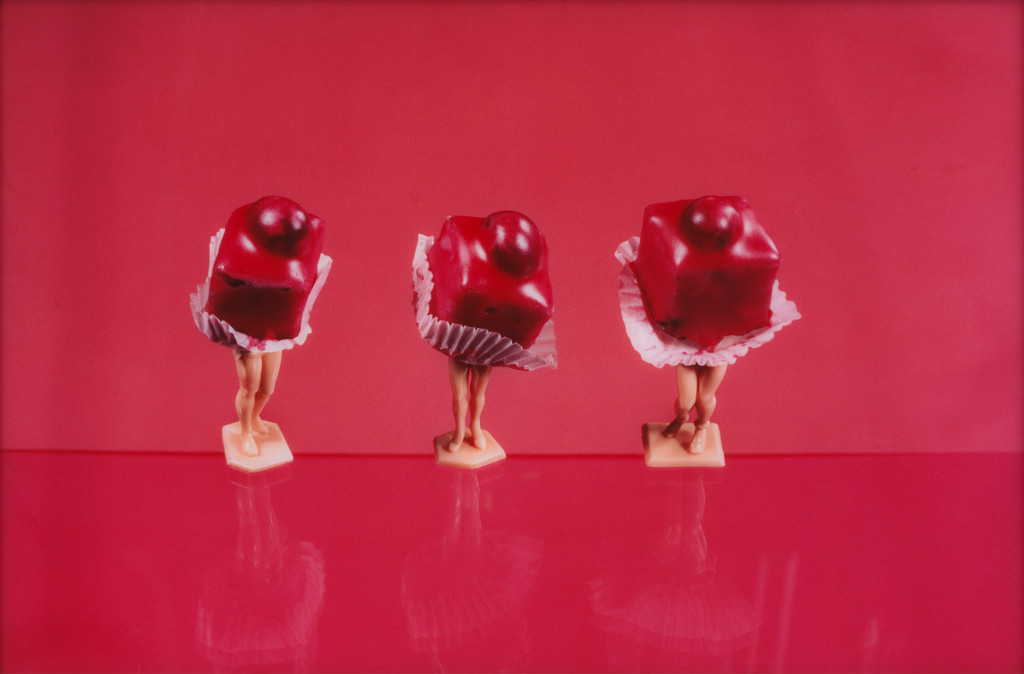 Three Red Petit-Fours