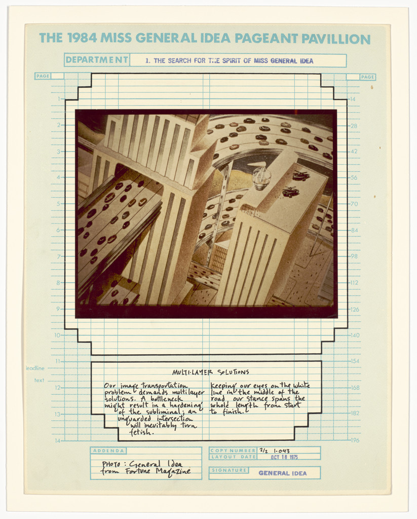 1. The Search for the Spirit of Miss General Idea: Multi-Layer Solutions
