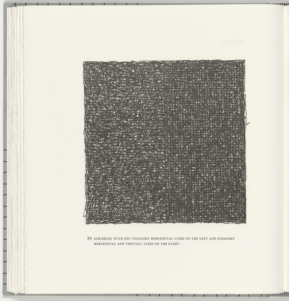 Scribbles with Not Straight Horizontal Lines on the Left and Straight Horizontal and Vertical Lines on the Right (plate 34) from Squarings