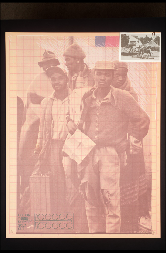 Colour these Workers Sold Out from A South African Colouring Book
