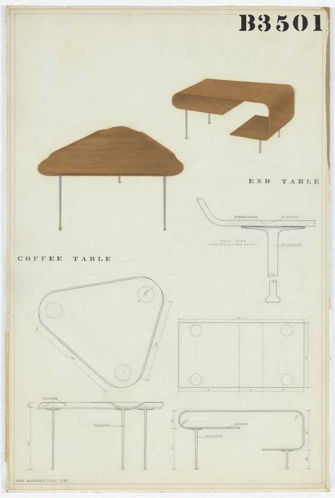 Coffee Table (Entry Panel for MoMA Competition for Organic Design in Home Furnishings)