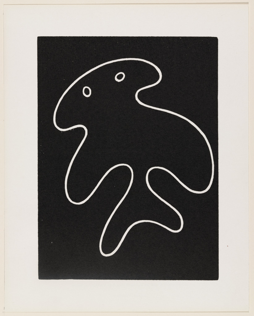 Mussel's Face from Arp: Hairy Hearts 1923-26, Kings before the Deluge 1952-53 (Arp: Behaarte Herzen 1923-26, Könige vor der Sintflut 1952-53)