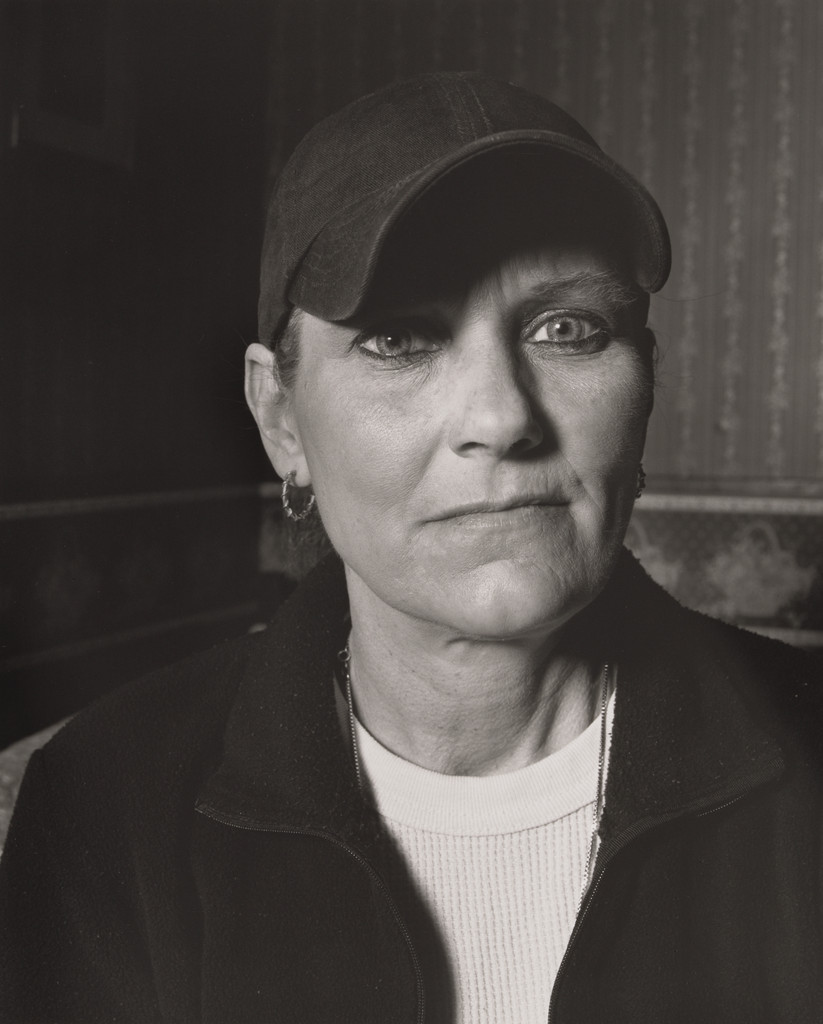 Vickie Raymond, UAW Local 1112, at her parents’ house and childhood home, (24 years in at GM Lordstown Complex, trim and paint shop), East Rochester, OH.