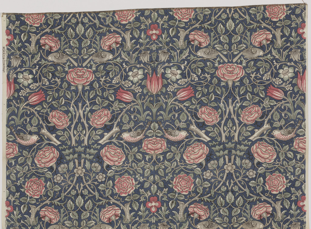 Tudor Rose Pattern Printed Fabric (no. 23591)