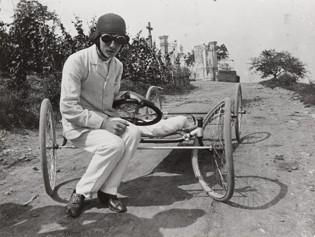 Maurice Lartigue on his Bobsleigh, Château de Rouzat