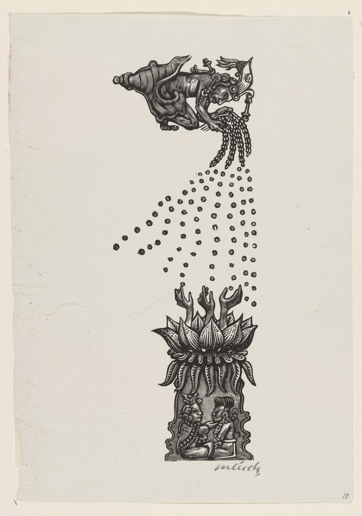 Pollen (El Polen), plate 10, from the portfolio Méndez: 25 Prints [illustrations for the book "Incidentes Melódicos del Mundo Irracional" by Juan de la Cabada]