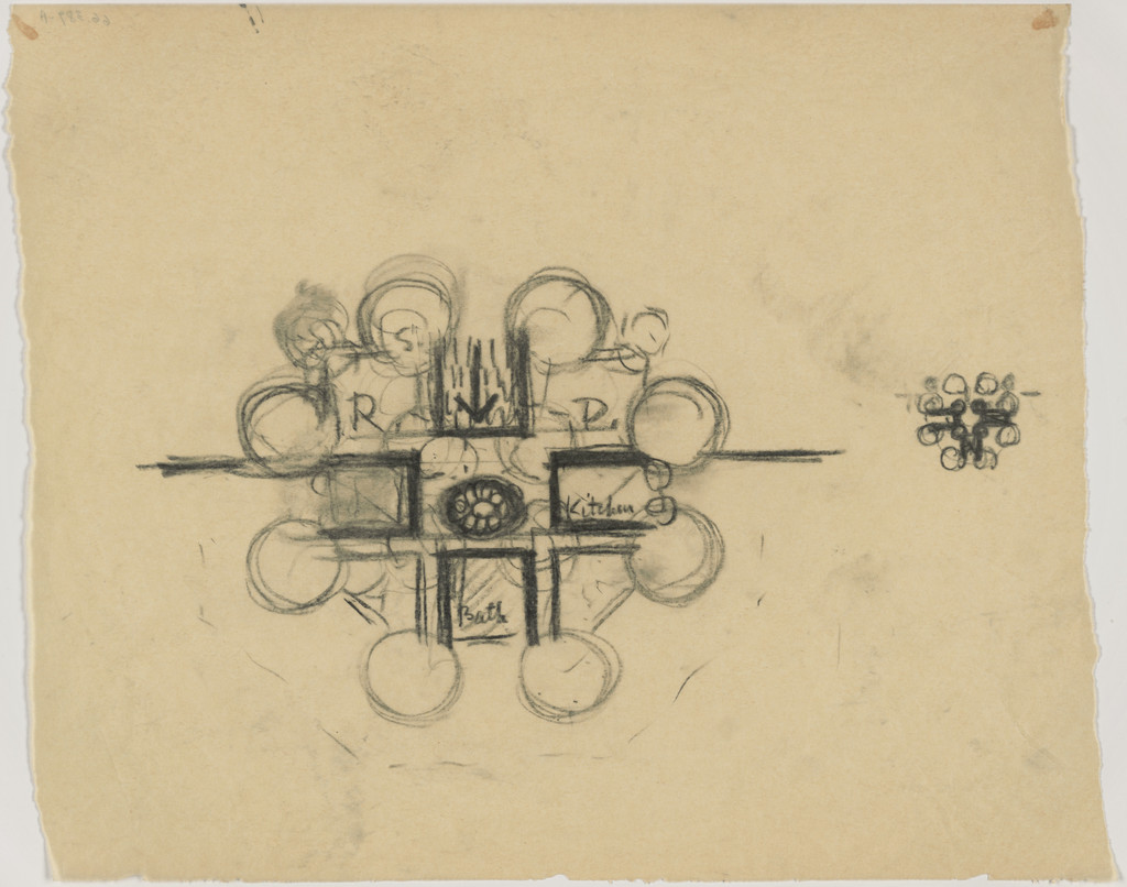 Eleanor Donnelley Erdman Hall, Bryn Mawr College, Bryn Mawr, Pennsylvania, Plan sketches