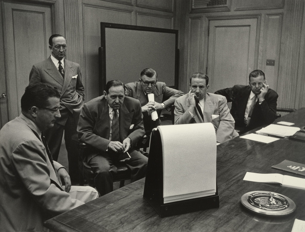Packard Motors' President James Nance (third from left) Meets with Executives, Detroit