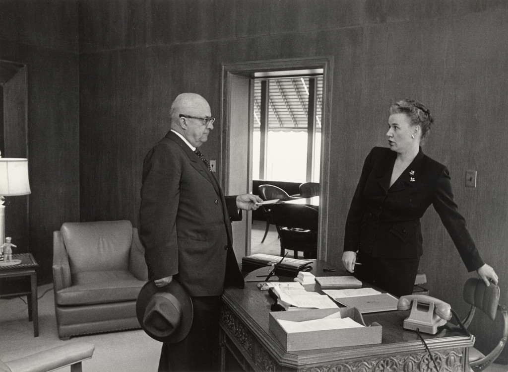 Secretary with Boss, Henry J. Kaiser, Oakland, California