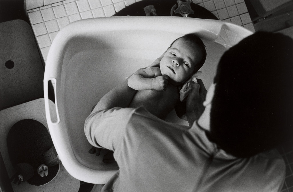 Nicolas Taking a Bath, Age Seven Weeks