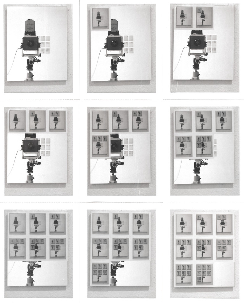 Nine Polaroid Photographs of a Mirror