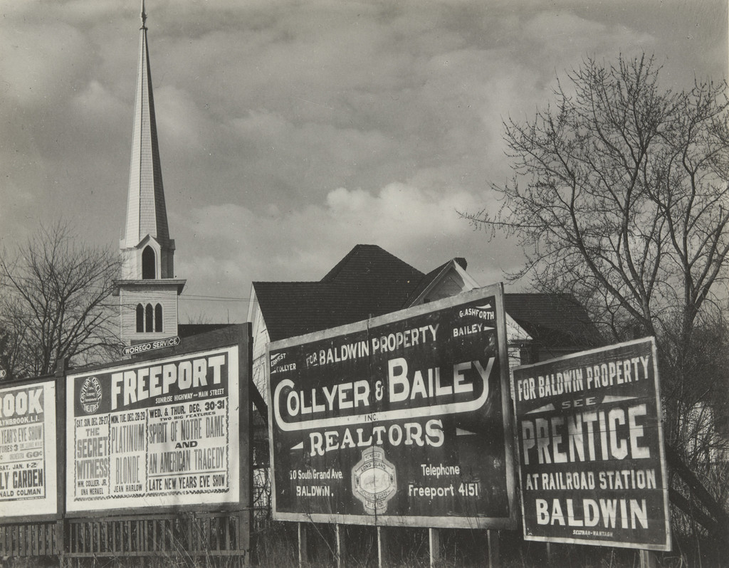 Billboards and Church Steeple
