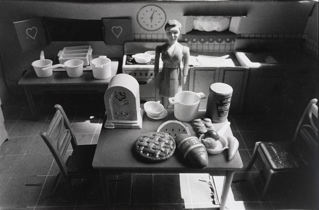 Woman/Purple Dress/Kitchen from the series Interiors