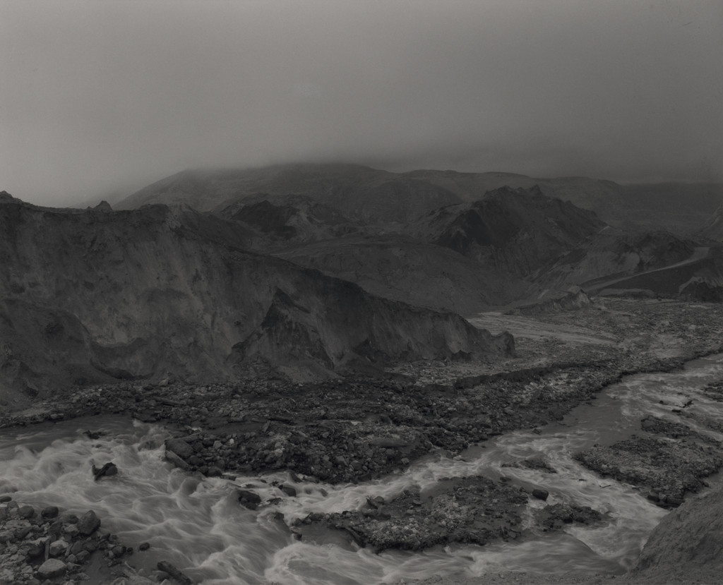 Coldwater Creek seeks a new course. Northern edge of landslide-debris flow, six miles northwest of Mount St. Helens