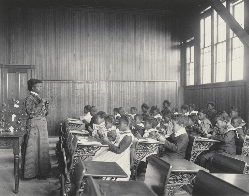 A sewing lesson at the Whittier