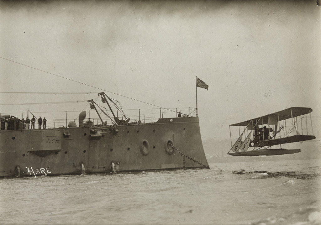 Plane Landing Alongside U.S.S. Washington