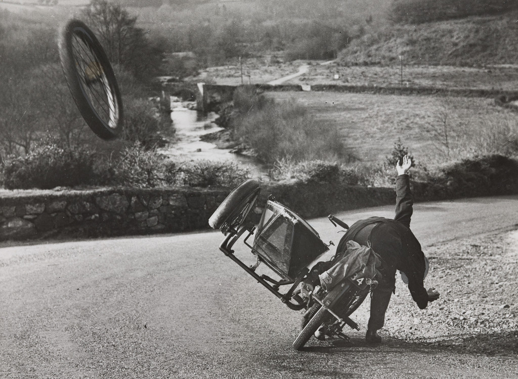 "One of the Freak Hazards of the Road: A Motorcycle Sidecar"