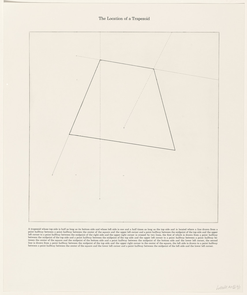 The Location of a Trapezoid from The Location of Six Geometric Figures (Circle, Square, Triangle, Rectangle, Parallelogram and Trapezoid)
