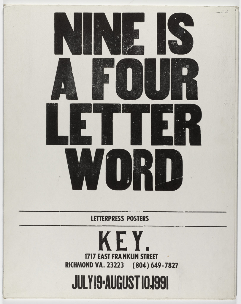 Nine is a Four Letter Word