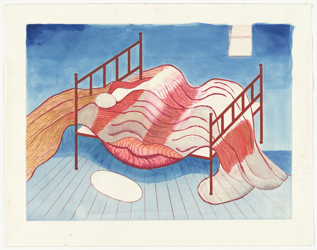 Le Lit, Gros Édredon, Bleu