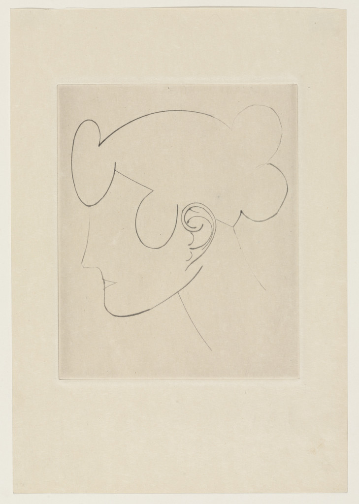 Female Head from The Drypoints of Elie Nadelman