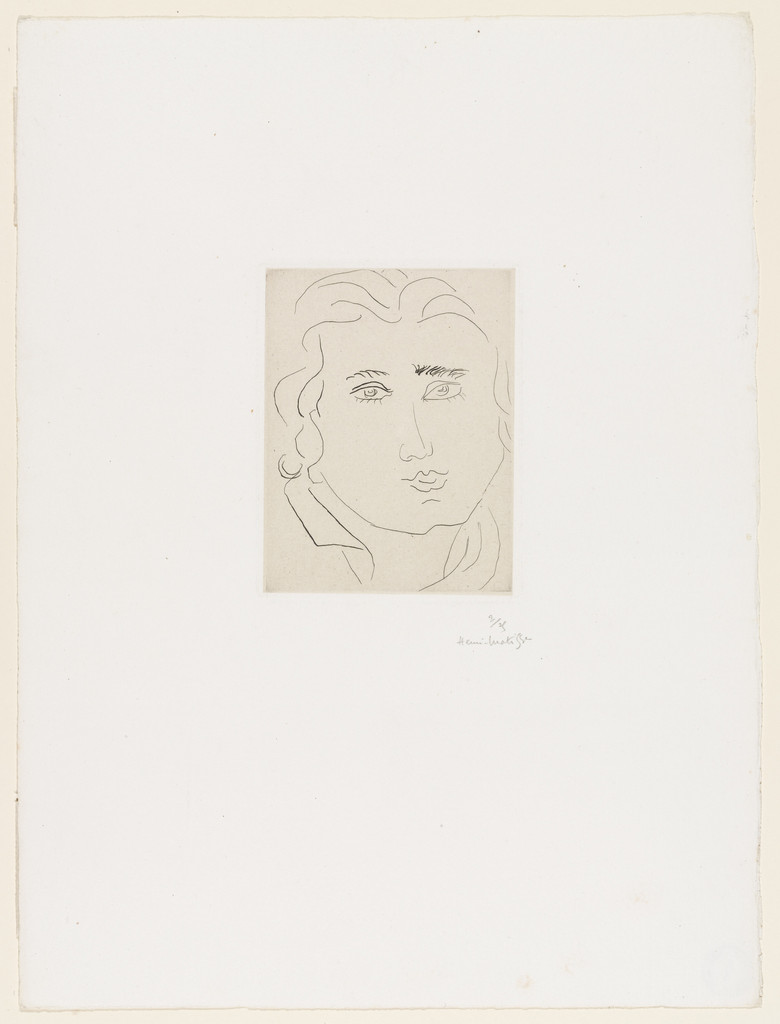 Head of a Girl with Rectangular Eyebrows (Tête de jeune fille aux sourcils rectangulaires)