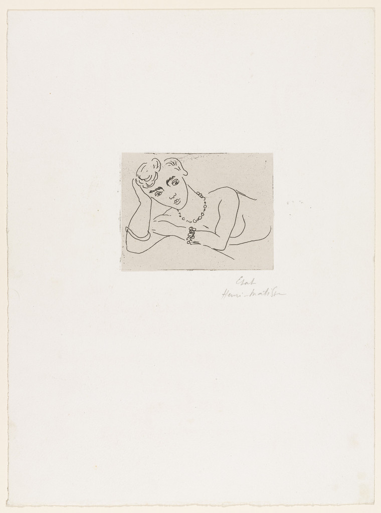 Reclining Nude, with Necklace (Femme étendue aux perles)