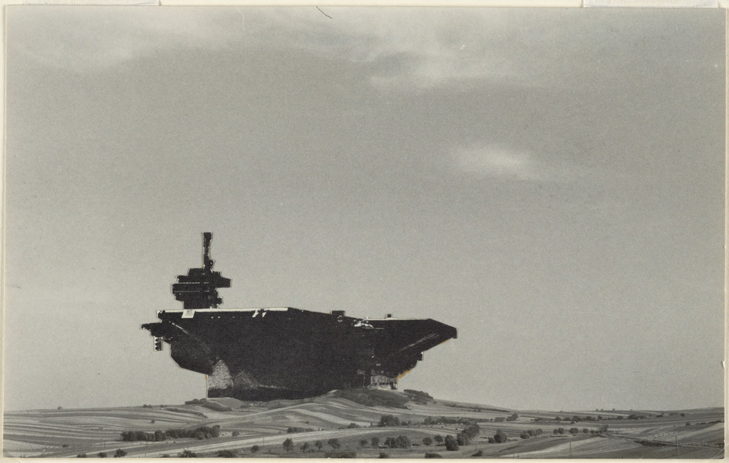 Aircraft Carrier City in Landscape, project, Perspective