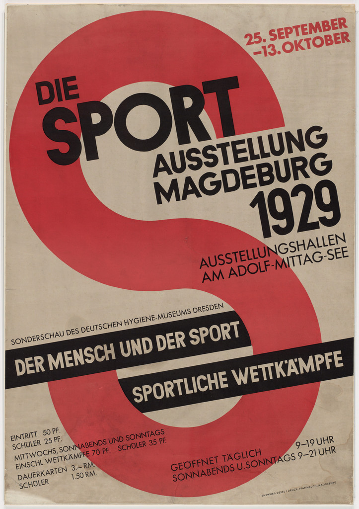 Die Sport Ausstellung (The Sport Exhibition) (Poster for exhibition in Magdeburg)