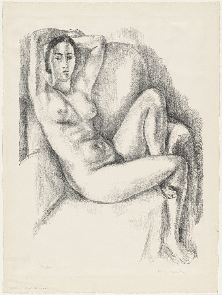 Nude with Blue Cushion (Nu au coussin bleu)