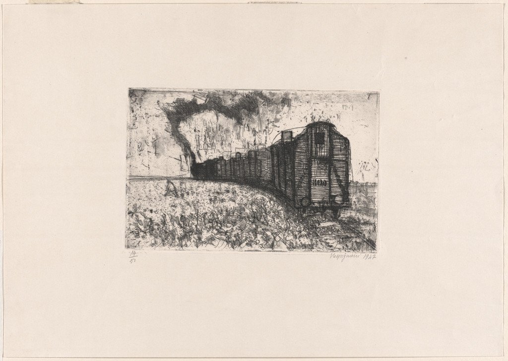 Untitled from 6 Etchings by Muccini, Urbinati, Vespignani (6 acqueforti di Muccini, Urbinati, Vespignani)