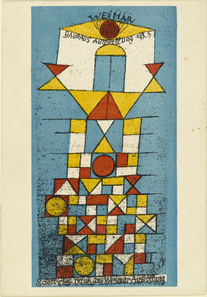 The Sublime Side postcard for "Bauhaus Exhibition Weimar 1923" (Die erhabene Seite Postkarte zur "Bauhaus-Ausstellung Weimar 1923")