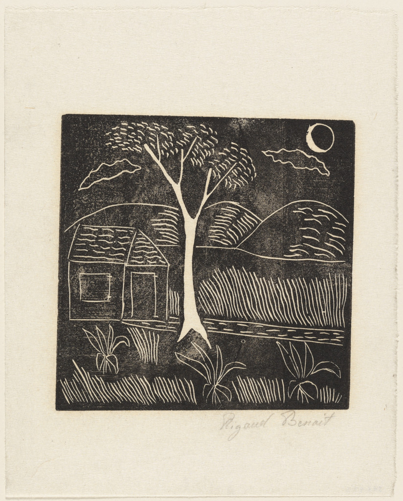 Untitled from 10 Original Woodcuts Signed by the Popular Painters of Haiti (10 Gravures Originales signées par les peintres populaires d'Haiti)