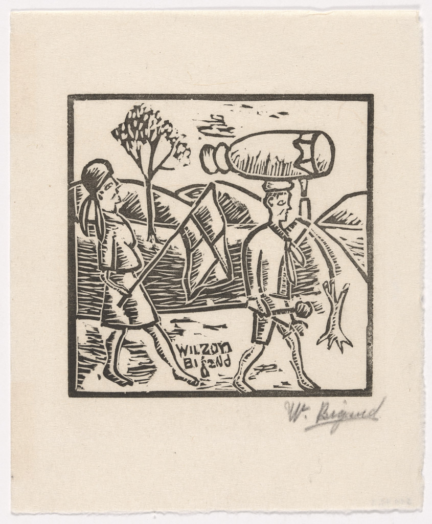 Untitled from 10 Original Woodcuts Signed by the Popular Painters of Haiti (10 Gravures Originales signées par les peintres populaires d'Haiti)