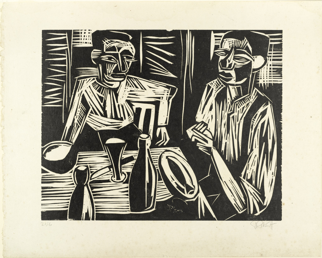 Two Men at a Table (Zwei Männer am Tisch)