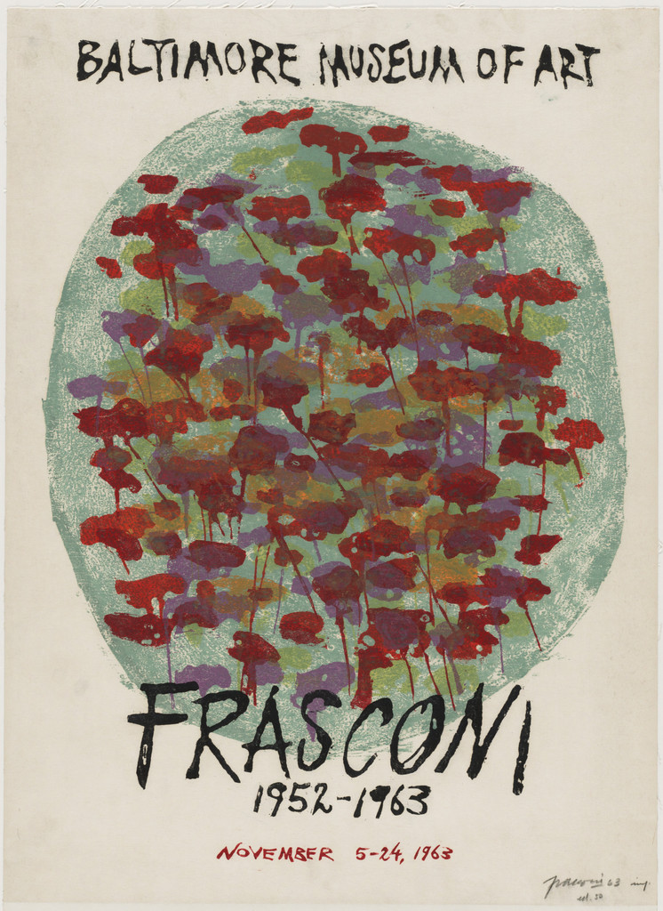 Baltimore Museum of Art, Frasconi 1952-1963, November 5-24, 1963