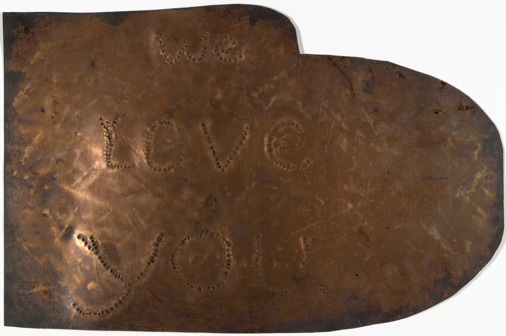 Untitled (Copper Plate for We Love You)