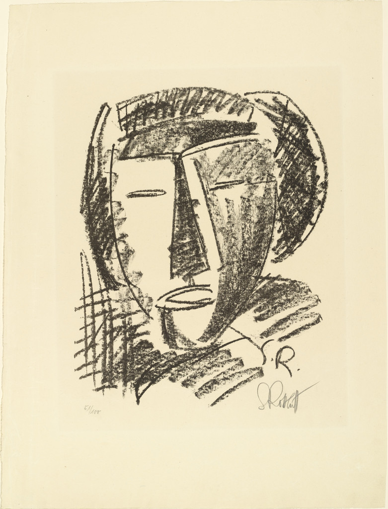 Head (Kopf) from the portfolio Seventeen Lithographs (Siebzehn Steinzeichnungen)