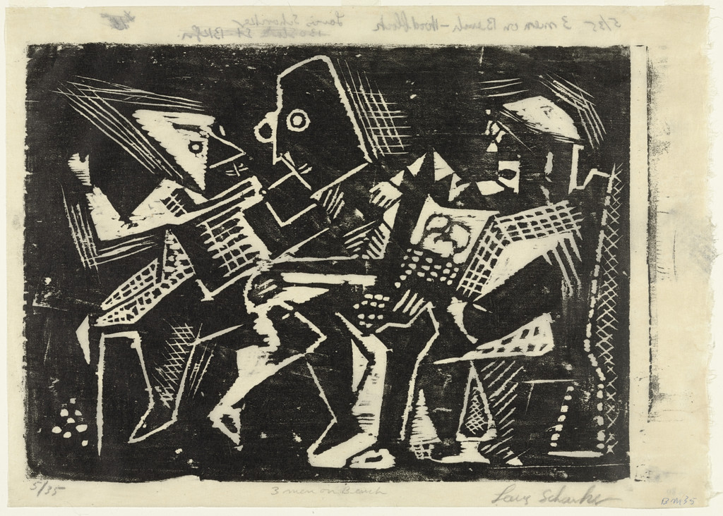 Three Men on a Bench