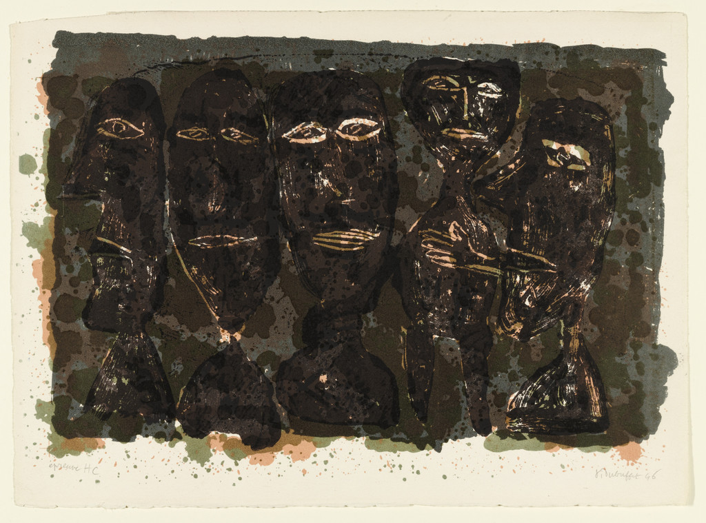 Group of Suntanned Faces (Suite de visages bronzes)