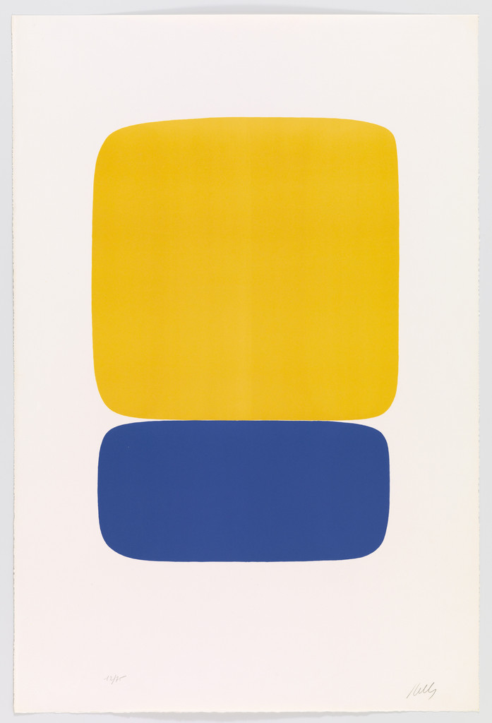 Yellow over Dark Blue (Jaune sur bleu foncé) from Suite of Twenty-Seven Color Lithographs