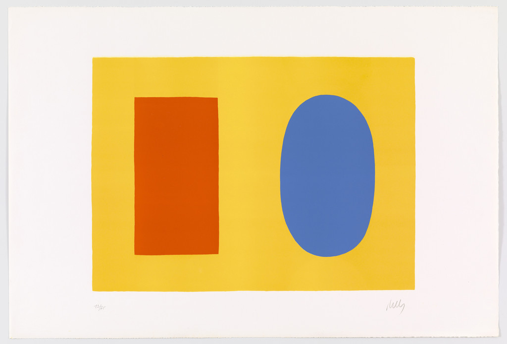 Orange and Blue over Yellow (Orange et bleu sur jaune) from Suite of Twenty-Seven Color Lithographs