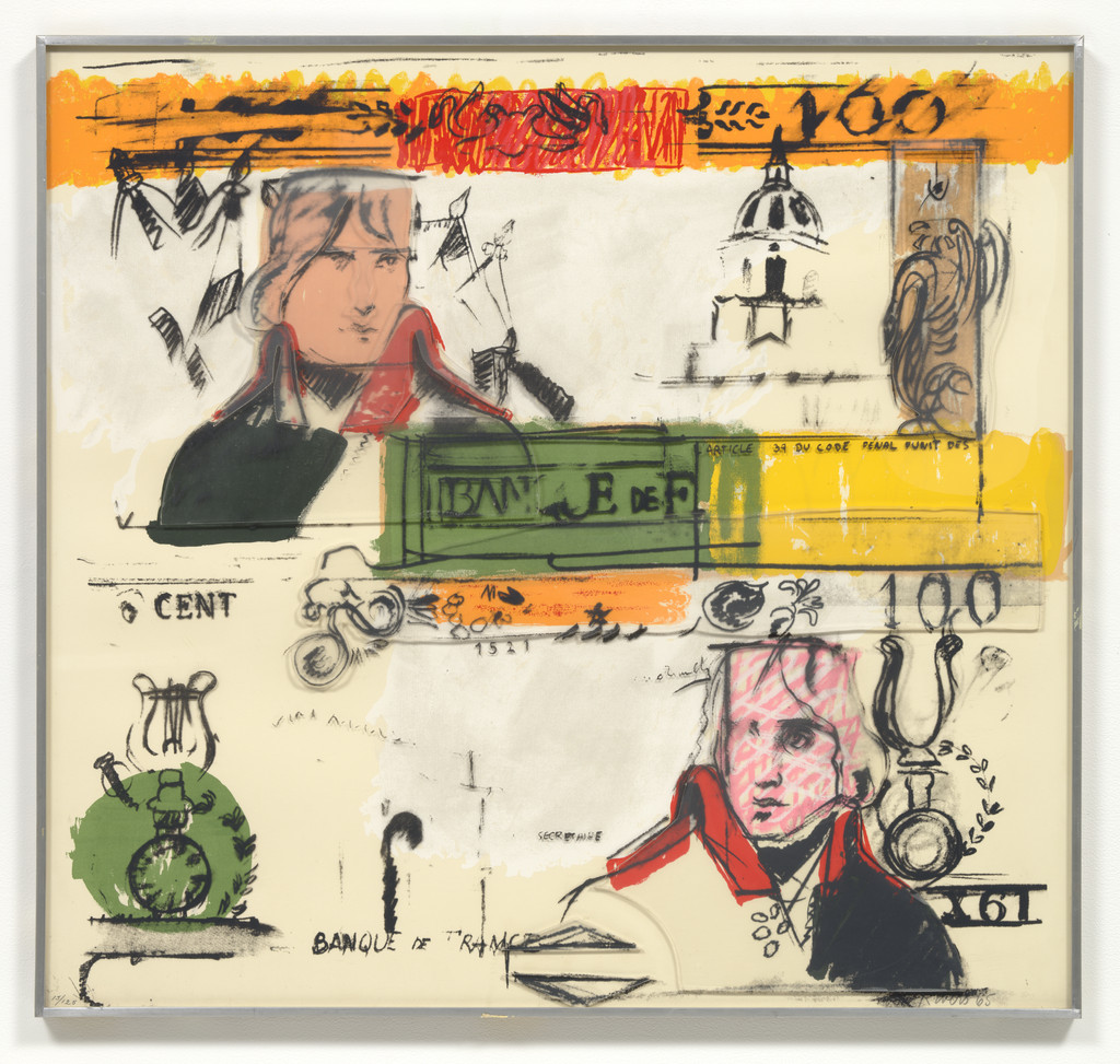 Double French Money from Four on Plexiglas